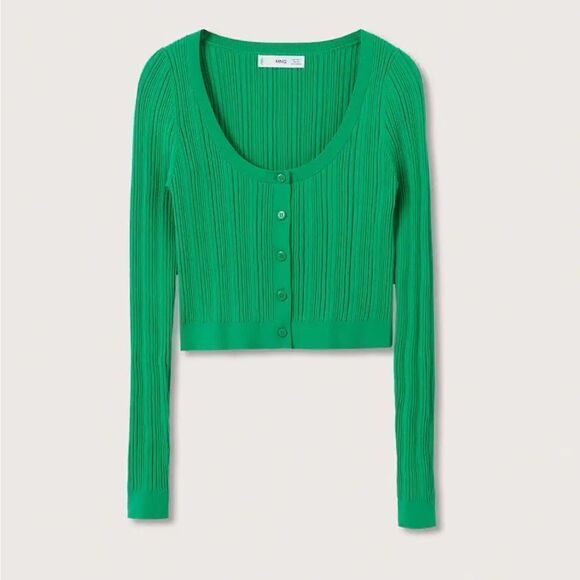 Mango Green Co-Ord Set New Skirt Cardigan - Picture 6 of 13